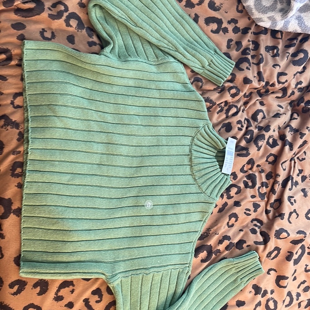 Green Pacsun cropped sweater with mock neck